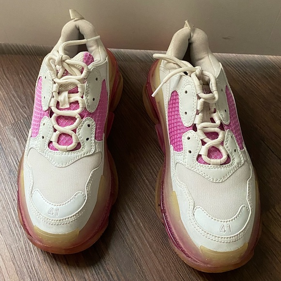 Men's Pink White and Cream Balenciaga Shoes